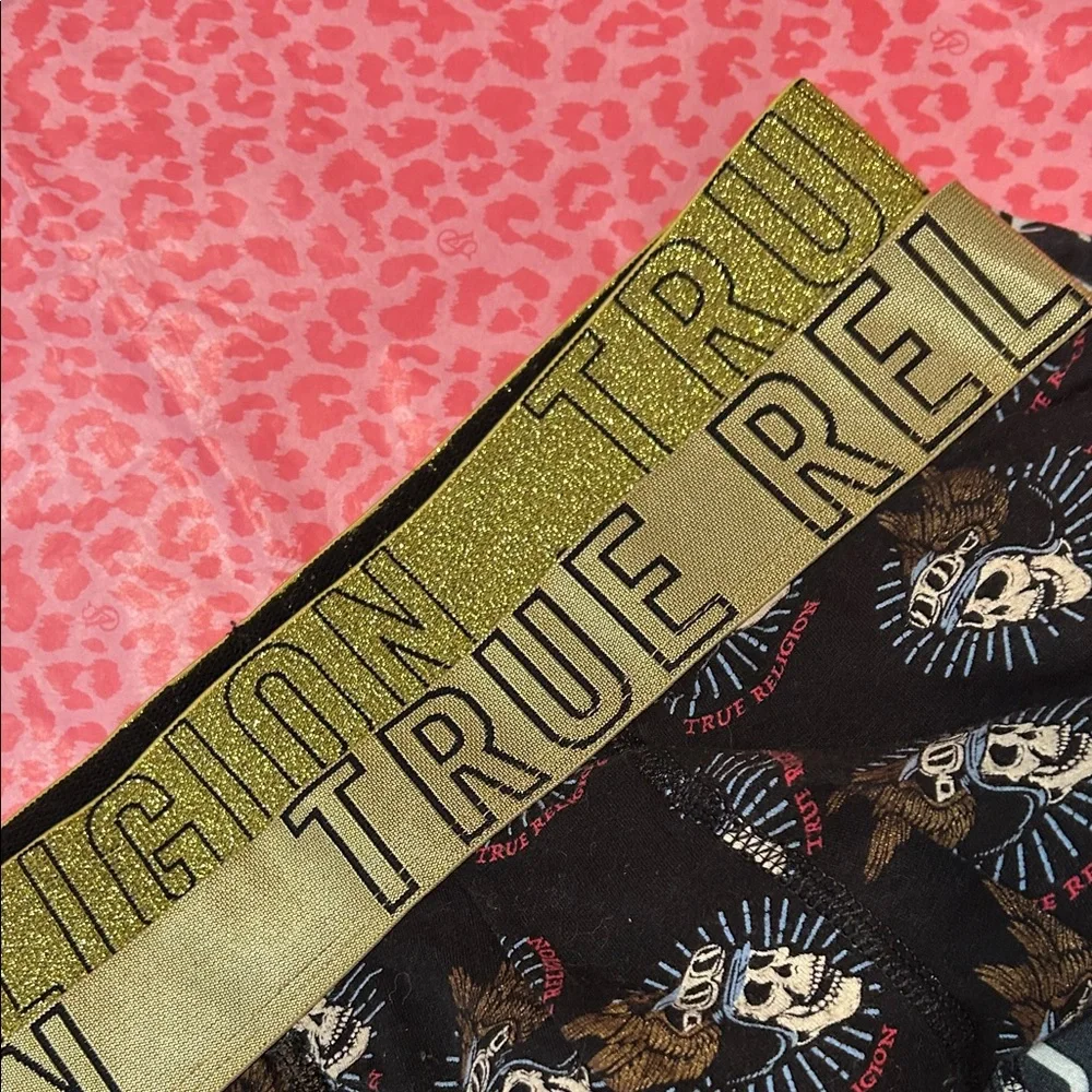 True Religion Black and Gold Boxer Briefs Duo